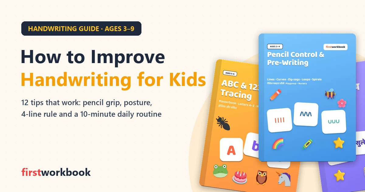 How to improve handwriting for kids guide with pencil control and tracing workbooks