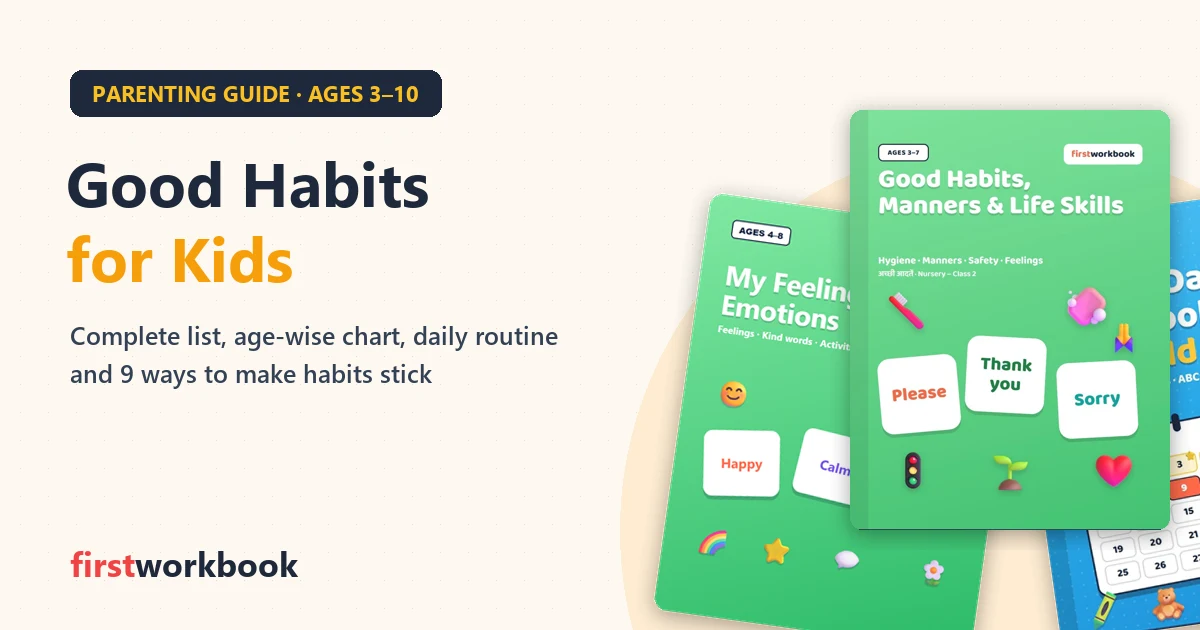 Good habits for kids guide with good manners and feelings workbooks