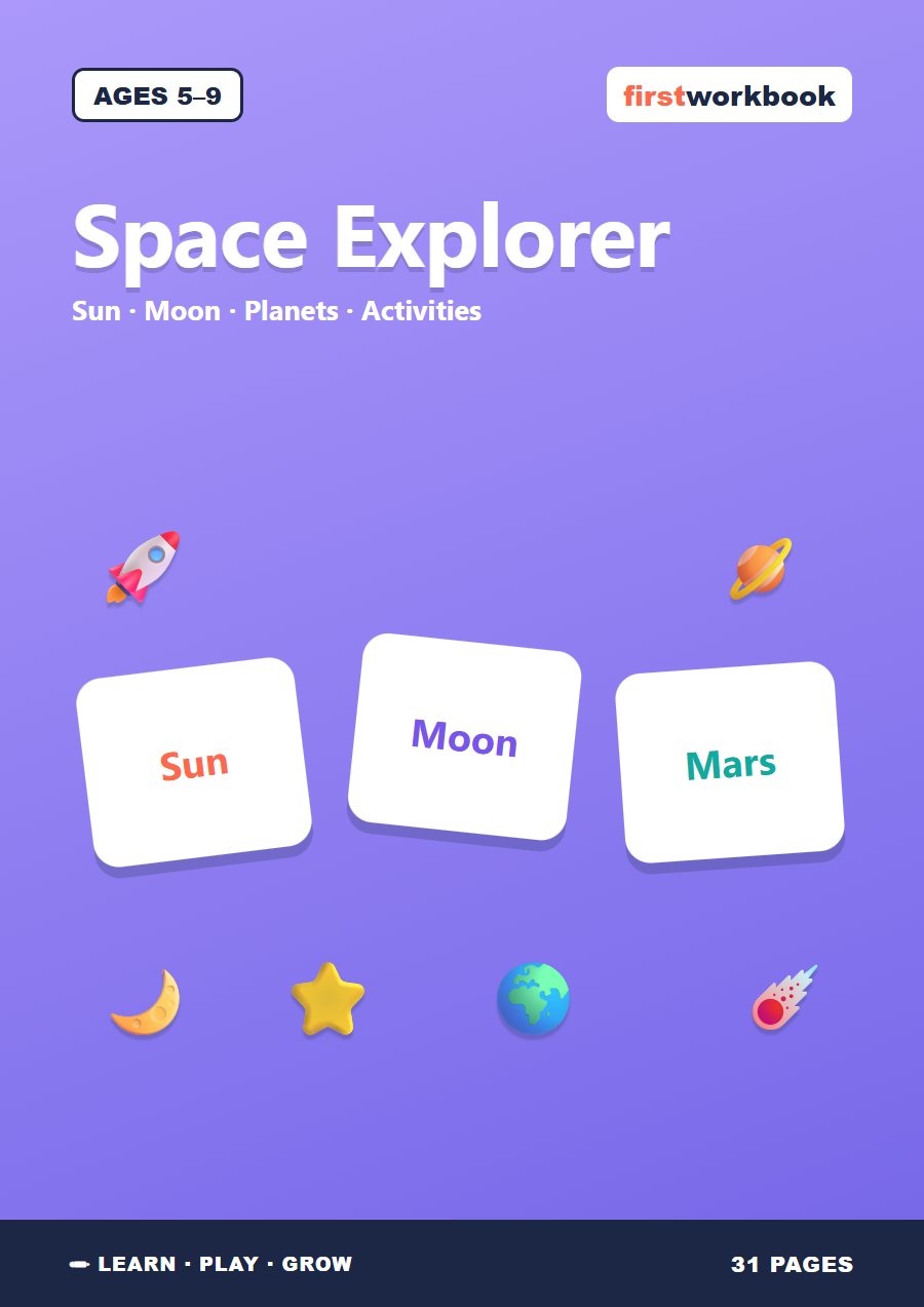 Space Explorer Activity Book cover for children