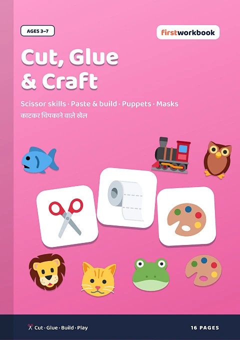 Cut, Glue & Craft Activity Book book cover for kids