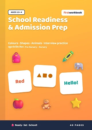 School Readiness & Nursery Admission Prep book cover for ages 2.5–4