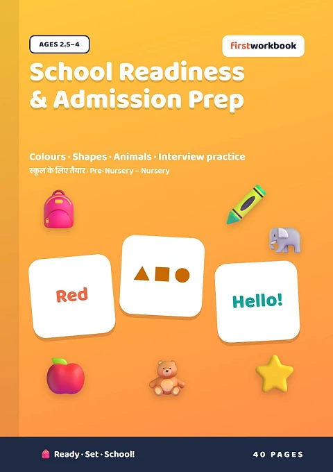 School Readiness & Nursery Admission Prep book cover for ages 2.5–4