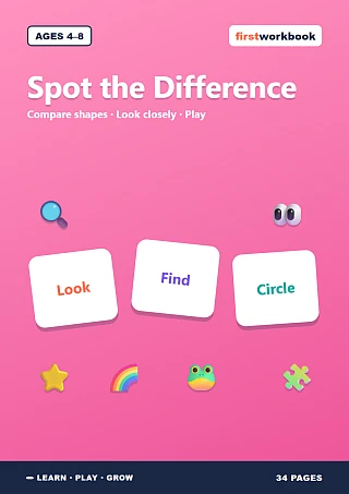 Spot the Difference Activity Book cover for children