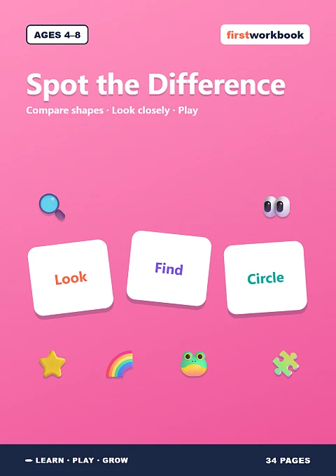 Spot the Difference Activity Book cover for children
