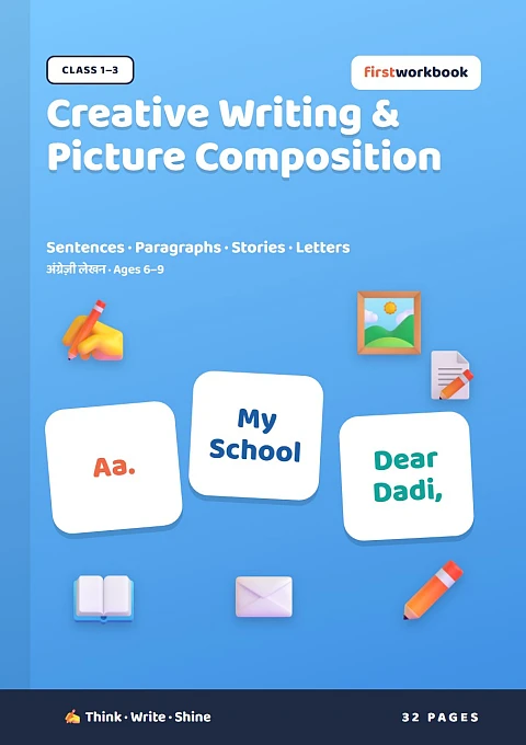 Creative Writing and Picture Composition book cover for Class 1 to 3