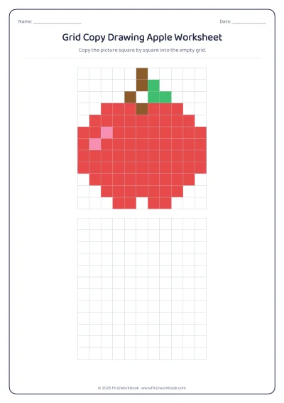 grid copy drawing worksheet Apple